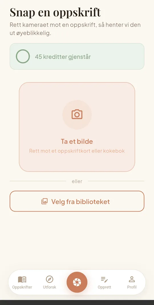 SnapCook snap a recipe